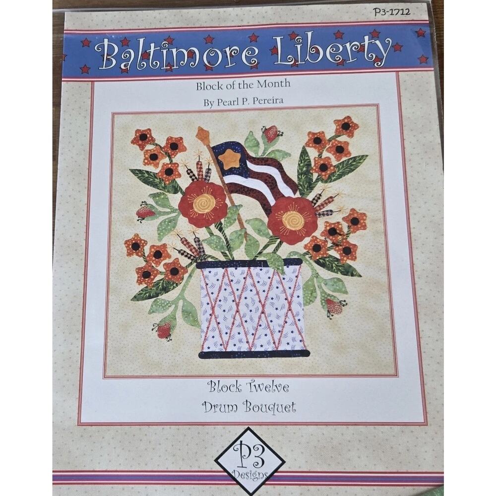 Pearl P. Pereira Baltimore Liberty Complete Set | Block Of The Month Quilt | NEW